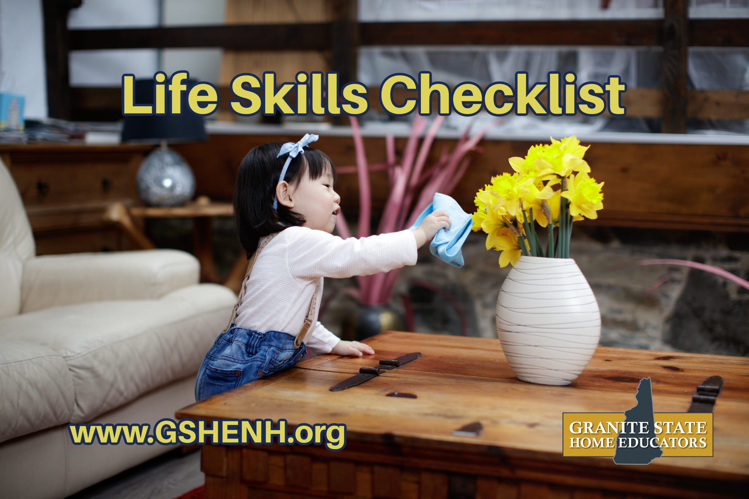 Life skills checklist for homeschool families from Granite State Home Educators